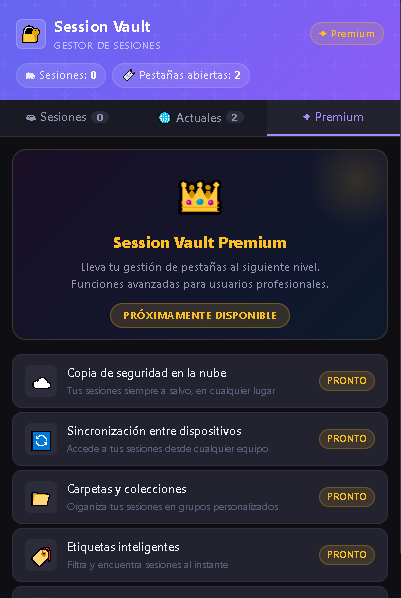 SessionVault - restaurar sesion